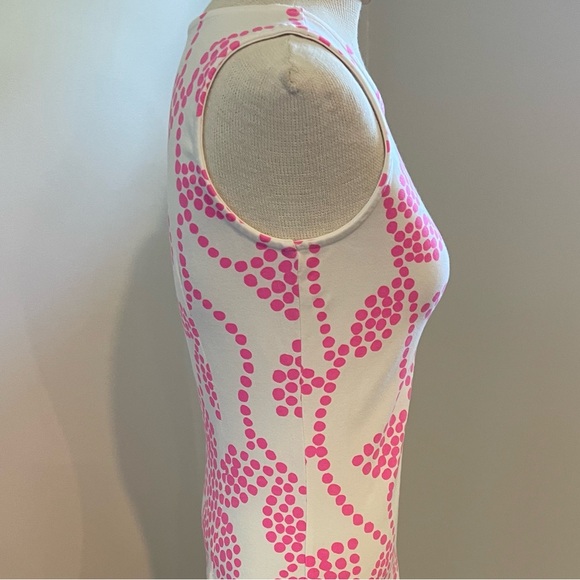 MAHI GOLD White Pink Cotton Dress Size Extra Small XS - Picture 4 of 7